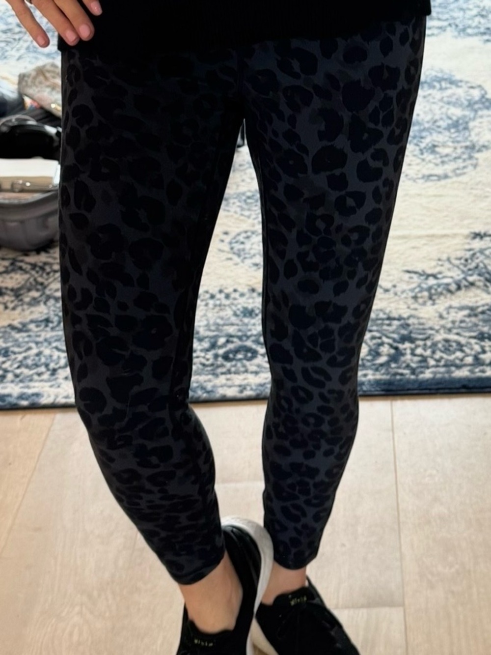 Women's Black Leopard Print Leggings